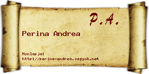 Perina Andrea névjegykártya